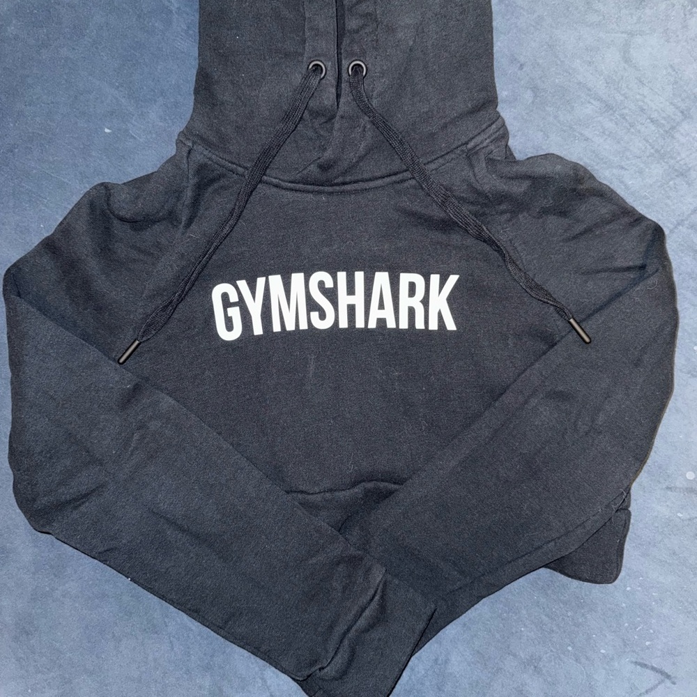Gymshark Black Cropped Hoodie